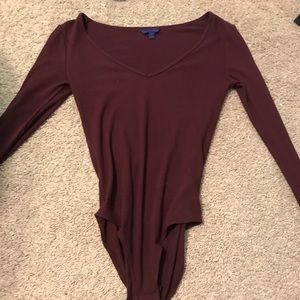 Burgundy Aeropostale body suit
